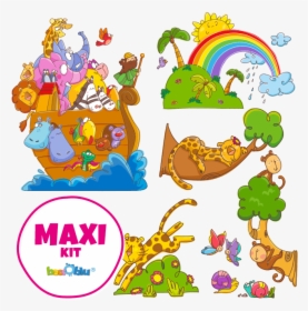 Wall Decors For Kids Maxi Kit Noahs Ark, HD Png Download, Free Download