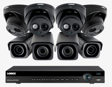 4k Ultra Hd Ip Nvr System, 4 Outdoor 4k Ip Bullet And, HD Png Download, Free Download