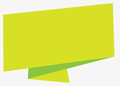 Green Yellow Banner Origami, HD Png Download, Free Download