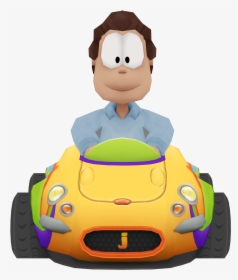 Garfield Kart Artwork Jon, HD Png Download, Free Download