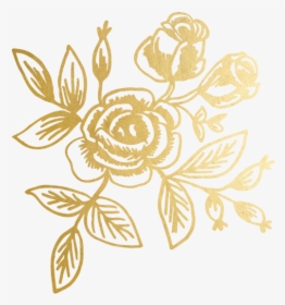 Gold Floral Design Png, Transparent Png, Free Download