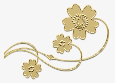 Ornament, Flower, Decor, Gold, Golden, Design, Pattern, HD Png Download, Free Download