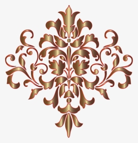 Damask Floral Design Visual Arts Paisley Gold Design, HD Png Download, Free Download