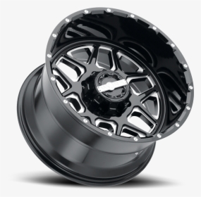 Worx 815 Wheel 8lug Gloss Black Milled Spokes Lay 1000, HD Png Download, Free Download