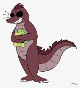 My First Commission A Cute Gator Holding Another Cute, HD Png Download, Free Download