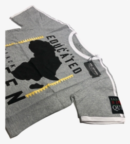 Educated Black Queen® Crop Grey Jersey Shirt Hgc Apparel, HD Png Download, Free Download