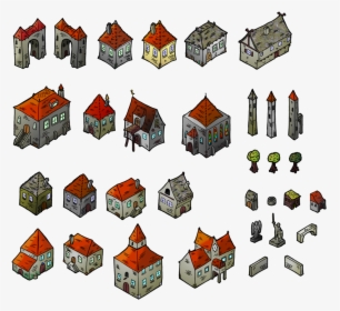 Medieval Houses Map Elements, HD Png Download, Free Download