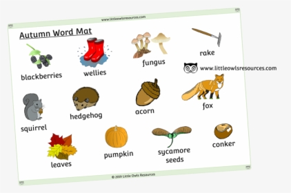 Autumn Word Mat Cover, HD Png Download, Free Download