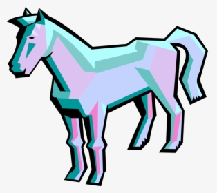 Vector Illustration Of Quadruped Equine Horse, HD Png Download, Free Download