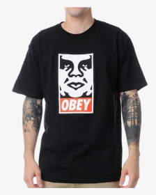 Obey Icon Face Black Tee, HD Png Download, Free Download