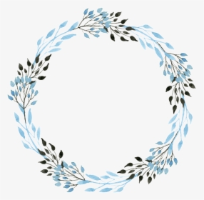 Blue Black Wreath Transparent Decorative, HD Png Download, Free Download