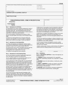 Cr-200 Form Interrogatories, HD Png Download, Free Download