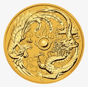 Dragon And Phoenix 1oz Gold Coin 2018 Front, HD Png Download, Free Download