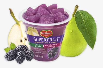 Superfruit® Pear Chunks In Acai & Blackberry Juice, HD Png Download, Free Download