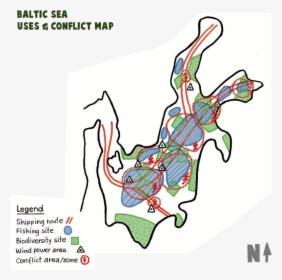 Baltic Sea Uses & Conflict Map, HD Png Download, Free Download