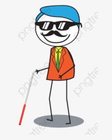 Blind Walking With Glasses, HD Png Download, Free Download