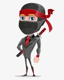 Business Ninja Cartoon Vector Character Aka Daikoku, HD Png Download, Free Download