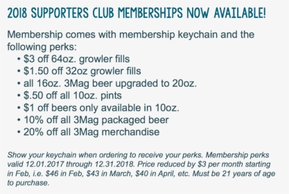 2018 Supporters Club Memberships Now Available Membership, HD Png Download, Free Download