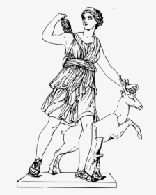 Goddess, Greek, Artemis, Hunting, Statue, Female, HD Png Download, Free Download