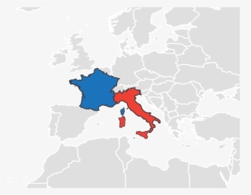 France Italy Map, HD Png Download, Free Download