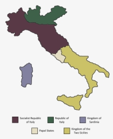 Italian States Map, HD Png Download, Free Download