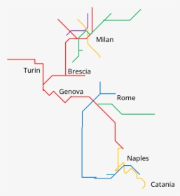 Metro Map Of Italy, HD Png Download, Free Download