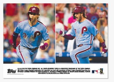 2019 Topps Now 690 Bryce Harper Philadelphia Phillies, HD Png Download, Free Download