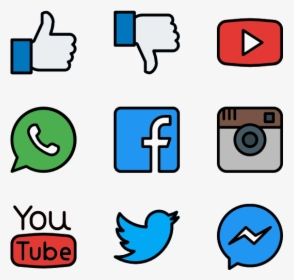 Social Network Icons Png, Transparent Png, Free Download