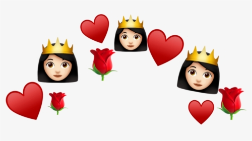 #princess #flower #red #emoji #heart #emojis #tumblr, HD Png Download, Free Download