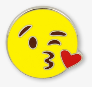 Emoji Blow A Kiss Enamel Pin, HD Png Download, Free Download