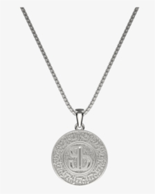 14k White Gold Armenian Initial Coin Pendant, HD Png Download, Free Download