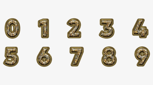 Free Download ~ Chunky Gold Alphabet And Numbers, Commercial, HD Png Download, Free Download