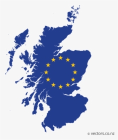Eu Flag Vector Map Of Scotland, HD Png Download, Free Download