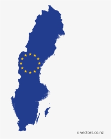 Map Of Sweden Flag , Png Download, Transparent Png, Free Download
