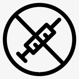 Syringe Prohibition Sign Outline Variant, HD Png Download, Free Download