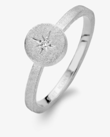 North Star Ring With 0,01 Diamond, Silver Ring, HD Png Download, Free Download