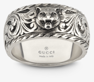 Gatto Sterling Silver Ring Gucci Ybc433571001, HD Png Download, Free Download
