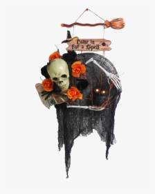 Ghoulish Halloween Skeleton Wreath, HD Png Download, Free Download