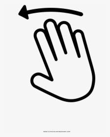 Five Finger Swipe Left Coloring Page Clipart , Png, Transparent Png, Free Download