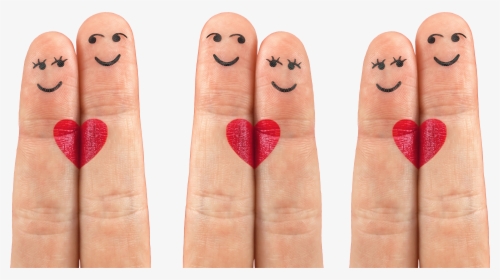 Love Heart On Fingers, HD Png Download, Free Download
