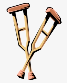 Vector Illustration Of Mobility Aid Crutches For Short-term, HD Png Download, Free Download