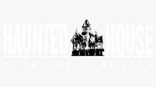 Haunted House Logo White On Black, HD Png Download, Free Download