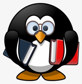 Bookworm Penguin Clip Arts - Penguin Reading Clipart, HD Png Download, Free Download