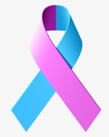 Blue And Pink Ribbon Png, Transparent Png, Free Download
