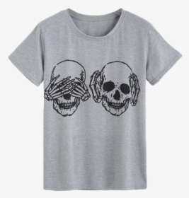 Evil Skull Png - T-shirt, Transparent Png, Free Download