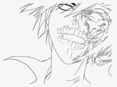 Drawn Anime Demon - Line Art, HD Png Download, Free Download