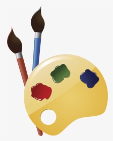 Paintbrush Palette Painting - Art Icons, HD Png Download, Free Download