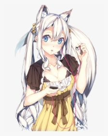 Anime White Dog Girl, HD Png Download, Free Download