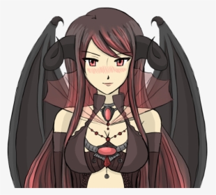 Demon Girl Sprite By Silverhyena-d5dz3o0 - Anime Oc Female Demon, HD Png Download, Free Download