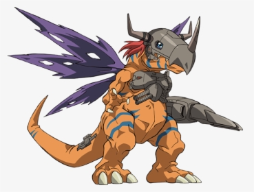 Cartoon,fictional Creature,wing - Digimon Adventure Tri Metalgreymon, HD Png Download, Free Download